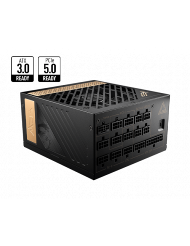 MSI MEG AI1300P PCIE5 unidad de fuente de alimentación 1300 W 24-pin ATX ATX Negro