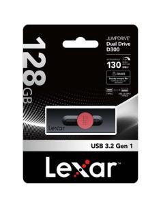 LEXAR 128GB DUAL TYPE-C AND TYPE-A USB 3.2 FLASH DRIVE, UP TO 130MB/S READ