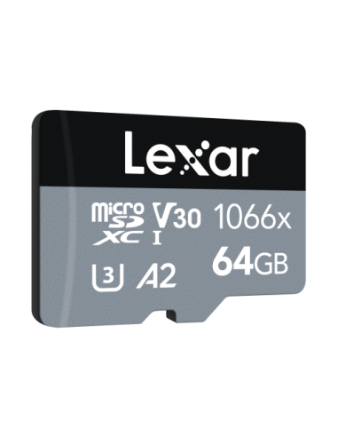 Lexar Professional 1066x microSDXC UHS-I Cards SILVER Series 64 GB Clase 10