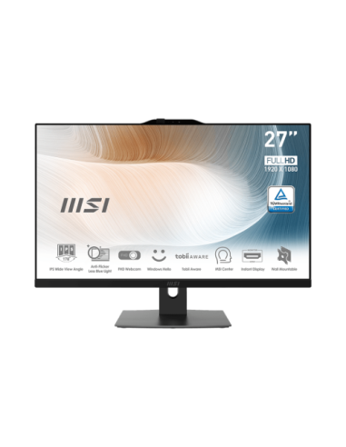 MSI AIO MODERN AM272P 12M-672ES .27" (69 CM)1920X1080 (FHD) I7-1260P .16GB(8GB*2)DDR4 SDRAM .PCIE GEN3X4 W/O DRAM NVME256GB*1 .W