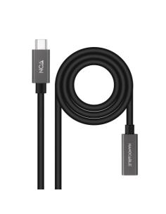 Nanocable Cable Prolongador USB-C 3.2 Gen2x2 20Gbps 3A, 4K/60Hz, USB-C/M-USB-C/H, Negro, 2 m