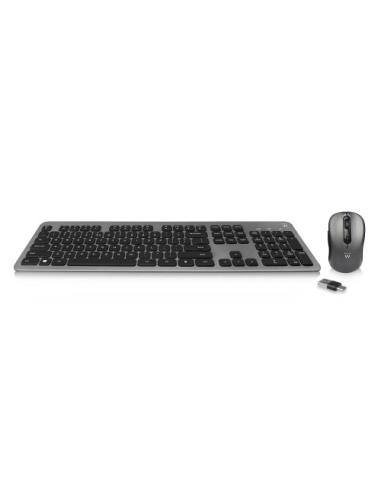 Ewent EW3272 teclado Ratón incluido RF inalámbrico QWERTY Español Negro