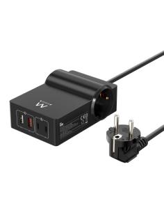 EWENT ESTACIÓN DE CARGA USB GAN FAST DE 65W – 2 USB A Y 2 USB C