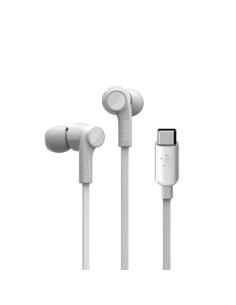 Belkin ROCKSTAR Auriculares Alámbrico Dentro de oído Llamadas/Música USB Tipo C Blanco