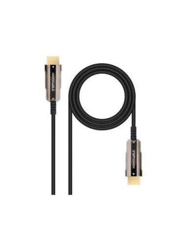 NANOCABLE CABLE HDMI V2.0 AOC 4K@60HZ 18Gbps NEGRO 30 M