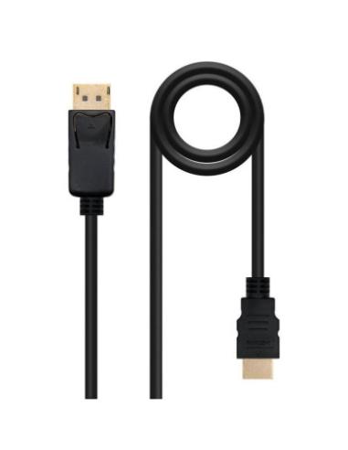 NANOCABLE CABLE CONVERSOR DP A HDMI, DP/M-HDMI/M NEGRO 10 M