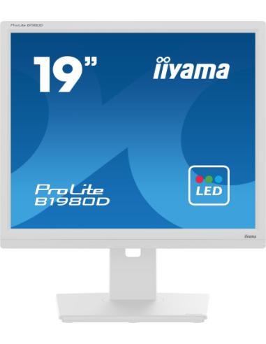 iiyama ProLite B1980D-W5 pantalla para PC 48,3 cm (19") 1280 x 1024 Pixeles SXGA LCD Blanco