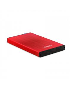 TooQ TQE-2527R caja para disco duro externo 2.5" Caja de disco duro (HDD) Negro, Rojo