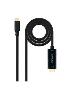 Nanocable Cable Conversor USB-C a HDMI 1.4 4K@30HZ 1.8 m, Negro