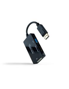 Nanocable Conversor DISPLAYPORT a HDMI/DVI/VGA, 20 cm, Negro