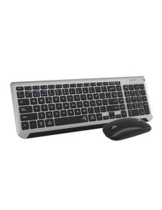 SUBBLIM Teclado con Ratón Bluetooth + 2.4G Combo Dual Prestige Extendido Gris/Negro