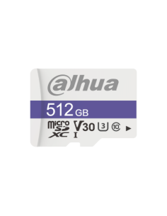 DAHUA MICROSD 512GB MICROSD CARD, READ SPEED UP TO 100 MB/S, WRITE SPEED UP TO 80 MB/S, SPEED CLASS C10, U3, V30, TBW 70TB (DHI-