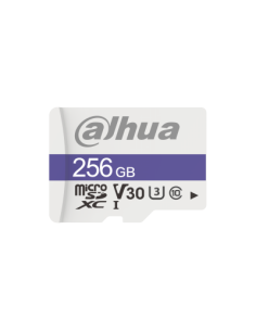 DAHUA MICROSD 256GB MICROSD CARD, READ SPEED UP TO 95 MB/S, WRITE SPEED UP TO 45 MB/S, SPEED CLASS C10, U3, V30, TBW 40TB (DHI-T