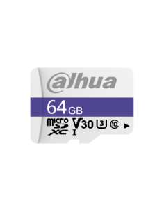 DAHUA MICROSD 64GB MICROSD CARD, READ SPEED UP TO 95 MB/S, WRITE SPEED UP TO 38 MB/S, SPEED CLASS C10, U3, V30, TBW 40TB (DHI-TF