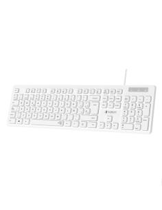 SUBBLIM Teclado Ergonómico Business Slim Silencioso con cable USB Blanco