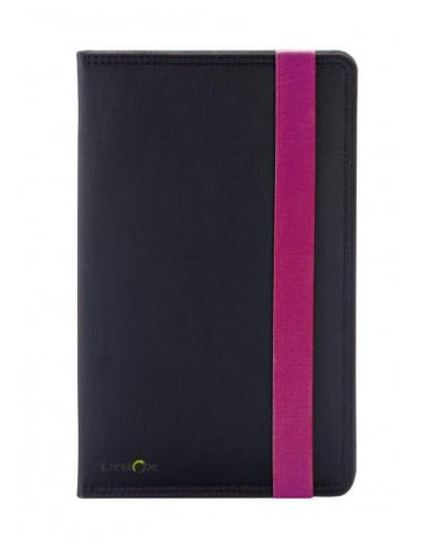 Ziron LY015 funda para tablet 20,3 cm (8") Folio Negro, Púrpura