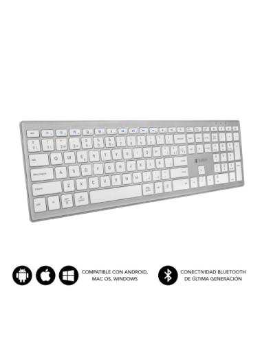 SUBBLIM Teclado Completo delgado inalámbrico Bluetooth Pure Extended Silver