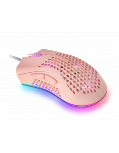 Mars Gaming MMEXP, Ratón Gaming RGB Ultraligero Rosa