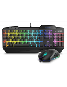 KROM PACK GAMING KRUSHER. TECLADO SEMI-MECANICO + RATON. RGB. NEGRO