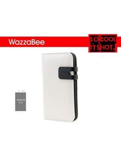 FUNDA WAZZABEE PARA SAMSUNG S IV POLIPIEL, MARCO INT. PLASTICO,CIERRE MAGNETICO,BLANCO (WB-S4-WP-WH)