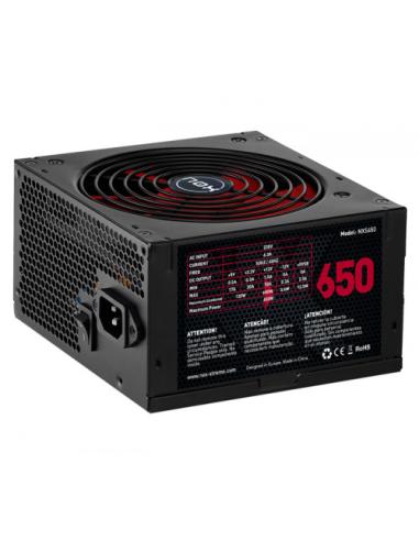 NOX NXS650 unidad de fuente de alimentación 650 W 20+4 pin ATX Negro, Rojo