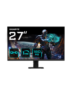 GIGABYTE GS27QA 27" Monitor de Juego QHD - 2560 x 1440 (QHD), 180Hz, 1ms, 300 cd/m2, FreeSync, HDR Ready, HDMI 2.0, Displayport 