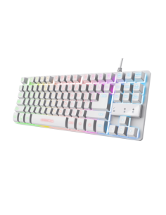 Trust GXT 833W Thado teclado Juego USB QWERTY Español Blanco