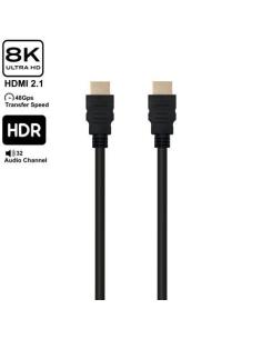 EWENT ULTRA HIGH SPEED HDMI 2.1 CABLE WITH ETHERNET, BLACK, M/M 10,0M, 8K@60HZ, HDR