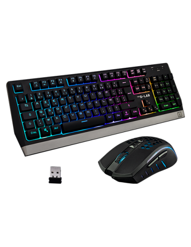 THE G-LAB WIRELESS GAMING COMBO - MOUSE + KEYBOARD - SPANISH LAYOUT (COMBO-TUNGSTEN/SP)