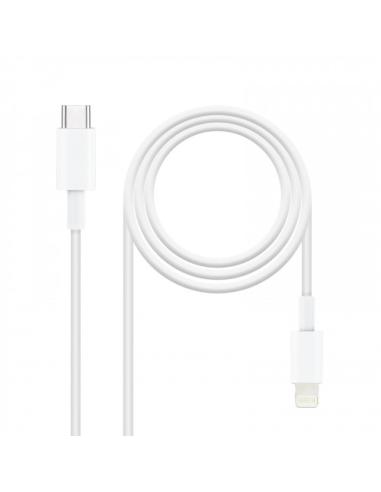 TooQ 10.10.0601 cable de conector Lightning 1 m Blanco