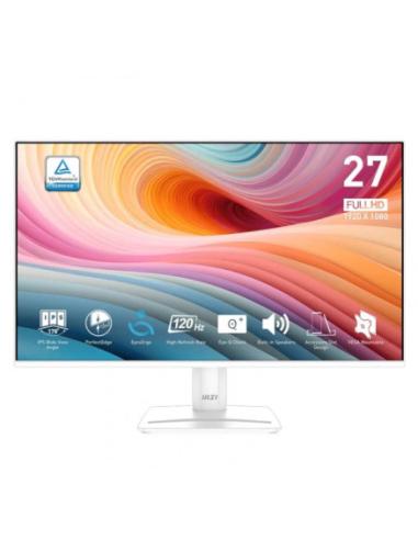 MSI MONITOR PRO MP275W E2. 27" IPS PLANO. 1920x1080 . 120HZ. BLANCO