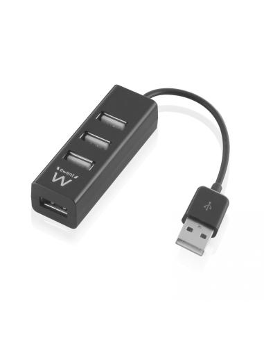 HUB EWENT USB 2.0 4 PUERTOS NEGRO EW1123