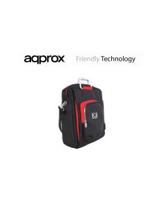 MOCHILA PORTATIL APPROX 15.6p NEGRO-ROJO APPNBST15BR