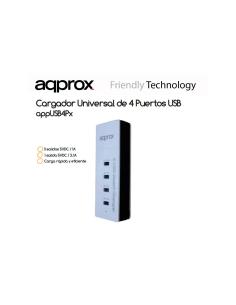 CARGADOR APPROX 4 PUERTOS USB APPUSB4PW