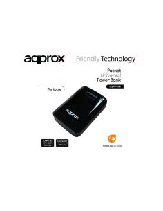 BATERIA EXTERNA APPROX 7800 mAh 2A NEGRO APPPB7800BK*