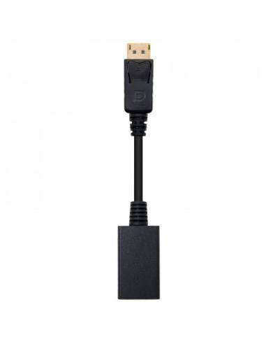 Nanocable CONVERSOR DISPLAYPORT A HDMI DP/M-HDMI/H NEGRO 15 CM