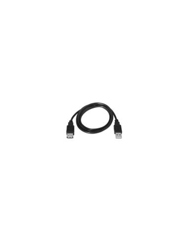 CABLE USB 2.0-A M A USB 2.0-A H 1MT NANOCABLE 10.01.0202-BK