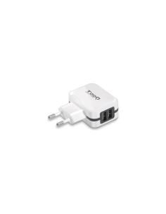 CARGADOR TOOQ 2X USB BLANCO TQWC-1S02WT