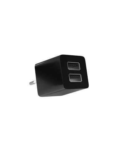 CARGADOR TACENS ANIMA DUAL USB 2 2.1A NEGRO AUSB1