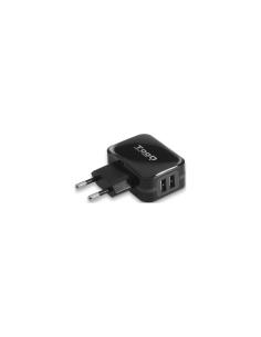 CARGADOR TOOQ 2 PUERTOS USB A 3.4A NEGRO TQWC-1S02