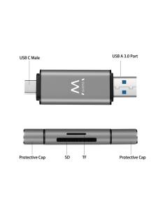 EWENT EW1075 MULTILECTOR TARJETAS USB 3.0 TIPO C/ TIPO A NEGRO