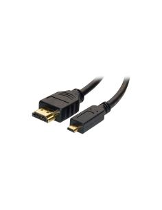 CABLE HDMI NANO CABLE HDMI A/M - MICRO HDMI D/M V1.4 1,8M ALTA VELOCIDAD/HEC NEGRO