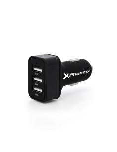 CARGADOR COCHE UNIVERSAL PHOENIX PHCARCHARGER3USB 5V 3 X USB 7.2A NEGRO PHCARCHARGER3USB