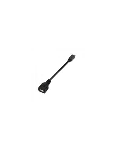 CABLE USB A H A MICRO USB B M 0.15MT AISENS OTG NEGRO A101-0031