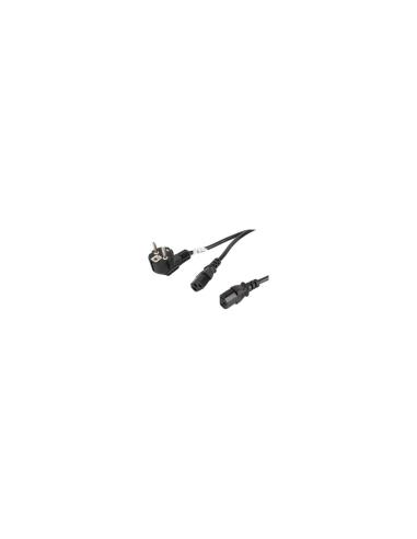 Lanberg CA-C13C-13CC-0018-BK cable de alimentación Negro 2 m C13 acoplador CEE7/7