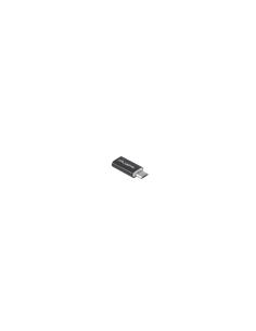 ADAPTADOR LANBERG MICROUSB MACHO A USB TIPO-C HEMBRA NEGRO AD-UC-UM-01