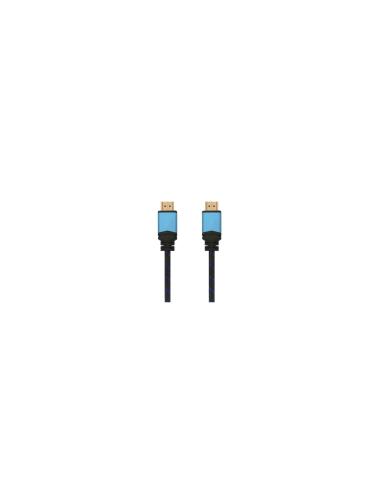 CABLE AISENS HDMI MACHO A HDMI MACHO MULTIPLE APANTALLAMIENTO Y RECUBRIMIENTO NYLON 3M NEGRO AZUL A120-0358