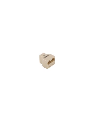 ADAPTADOR SPLITTER LANBERG 1XRJ45 HEMBRA A 2XJ45 HEMBRA SIN BLINDAJE  AD-RJ45-2RJ45-OU