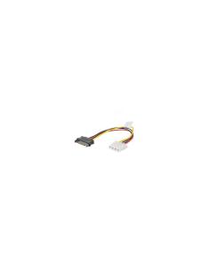 Lanberg CA-SAHD-10CU-0015 cable de SATA 0,15 m Molex (4-pin) SATA de 15 pines Negro, Rojo, Amarillo