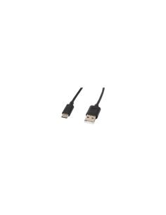 CABLE LANBERG USB 2.0 MACHO A USB TIPO-C MACHO 1M NEGRO CA-USBO-10CC-0010-BK